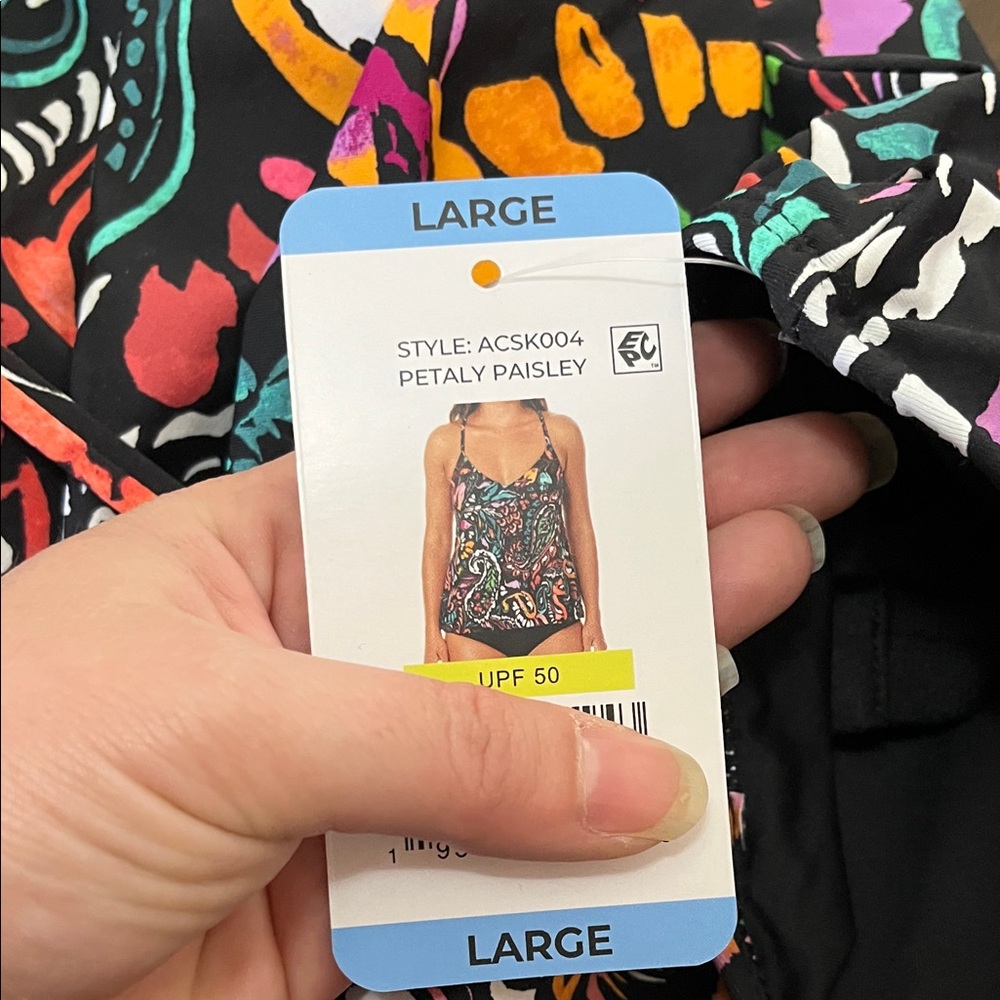 NWT Anne Cole Paisley Swim Top - Picture 5 of 10